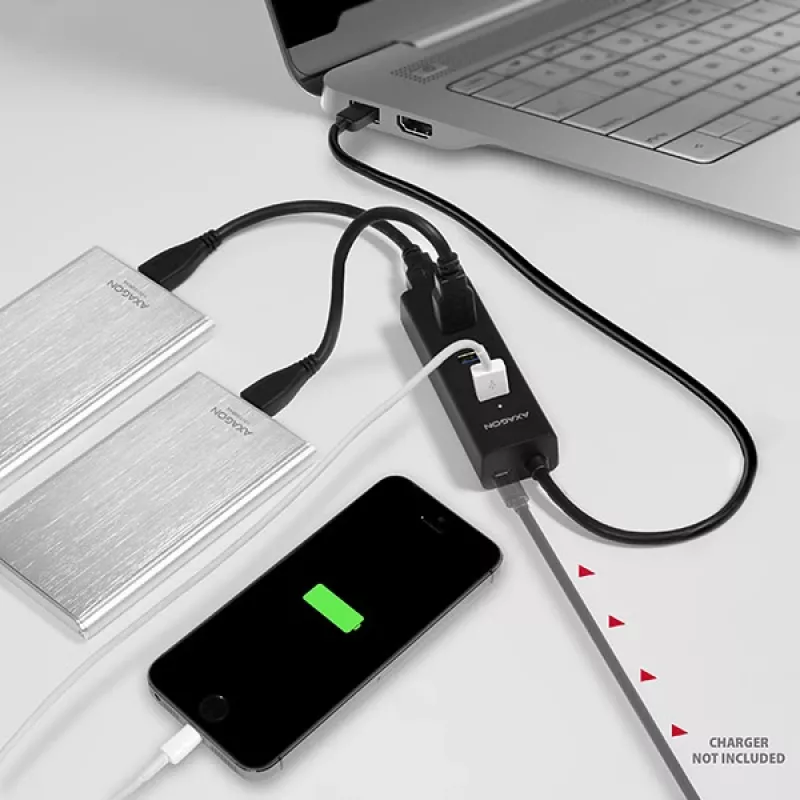 Axagon HUE-S2B 4x USB 3.0 laadimiskeskus, toite mikro-USB