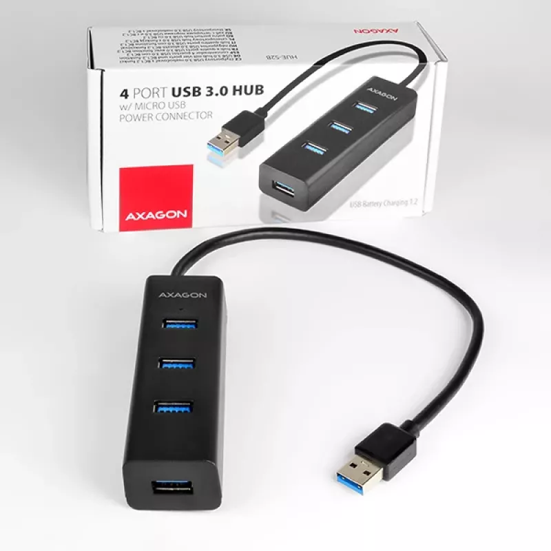 Axagon HUE-S2B 4x USB 3.0 laadimiskeskus, toite mikro-USB
