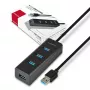 Axagon HUE-S2BL 4x USB 3.0 laadimiskeskus 1,2 m kaabliga, toite micro USB