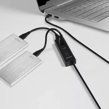 Axagon HUE-S2BL 4x USB 3.0 laadimiskeskus 1,2 m kaabliga, toite micro USB