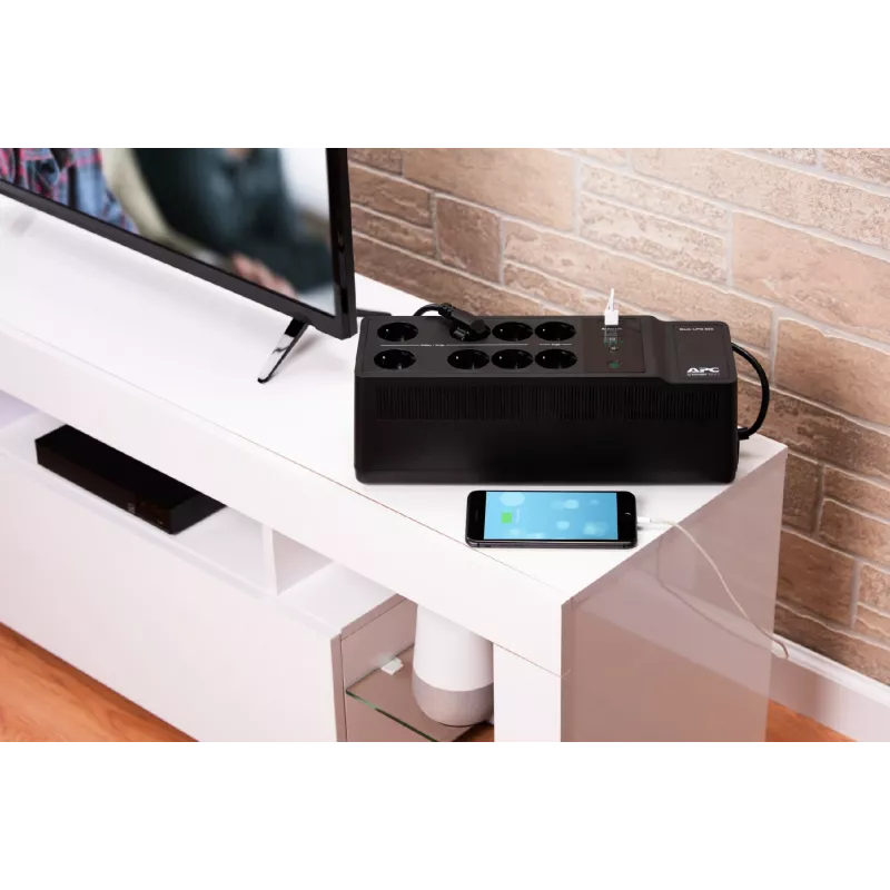 APC Back-UPS BE850G2-GR - Avariitoiteallikas 8 pistikupesa, 850VA, 2 USB laadijat, 1 USB andmepesa