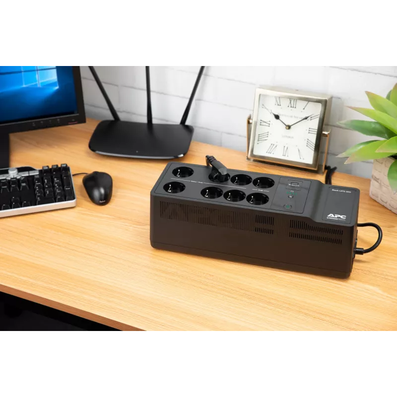APC Back-UPS BE850G2-GR - Avariitoiteallikas 8 pistikupesa, 850VA, 2 USB laadijat, 1 USB andmepesa