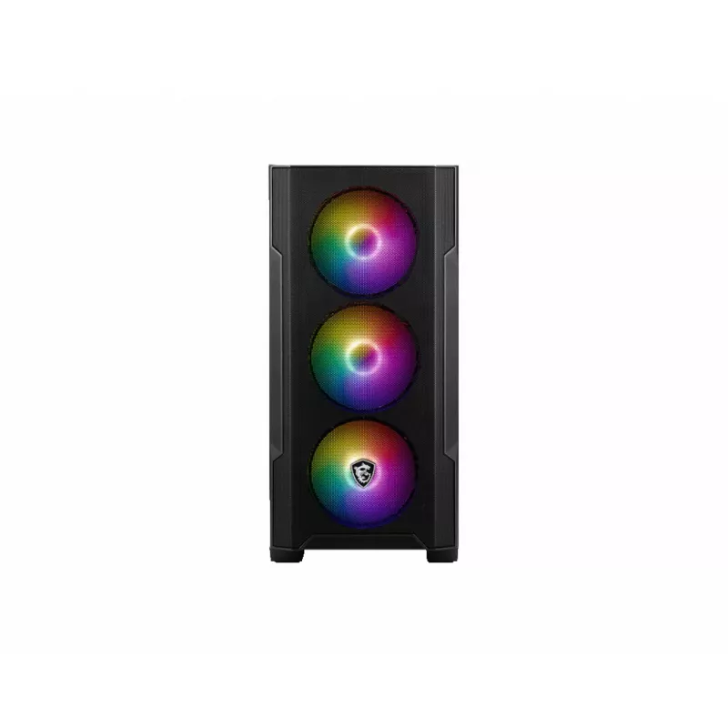MSI MAG Forge M100R Midi Tower must, läbipaistev