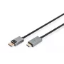 DIGITUS DP-HDMI kaabel LED-iga 4K/30Hz, 2m, alumiiniumkorpus, kullatud kontaktid, toetab 4K/30Hz