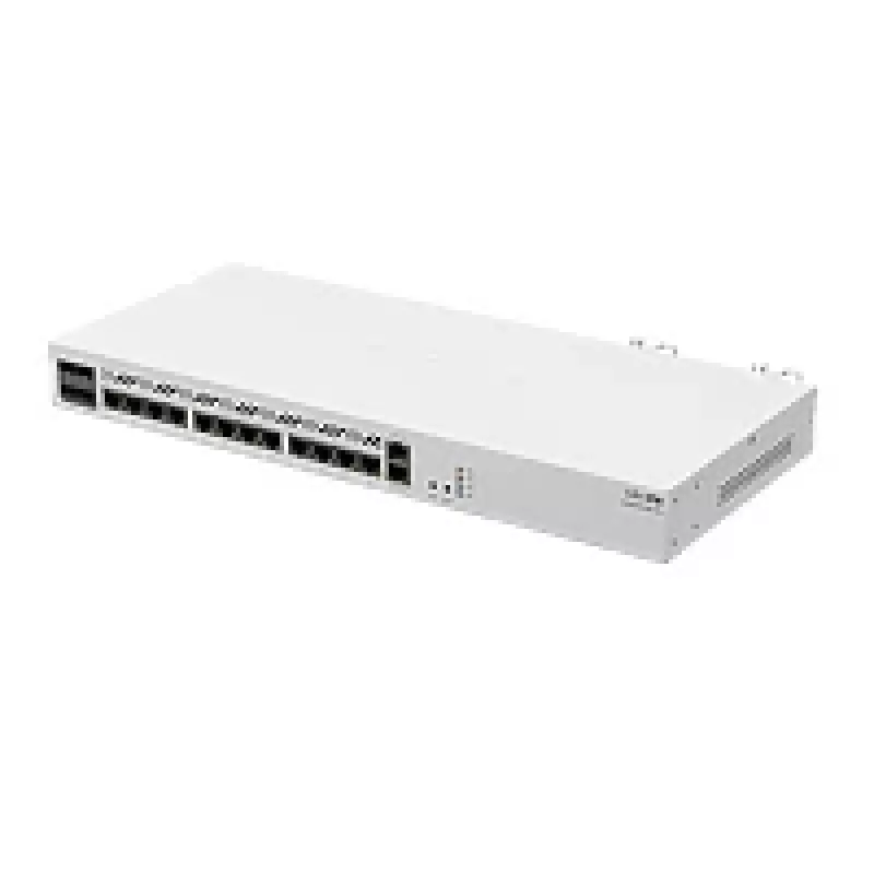 Juhtmega ruuter MikroTik CCR2116-12G-4S+ — 13× Gigabit RJ-45, 4× SFP+, 2000 MHz, DDR4, valge