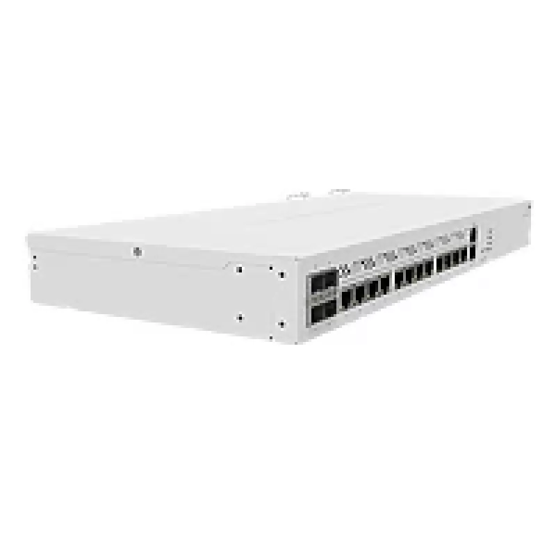 Juhtmega ruuter MikroTik CCR2116-12G-4S+ — 13× Gigabit RJ-45, 4× SFP+, 2000 MHz, DDR4, valge