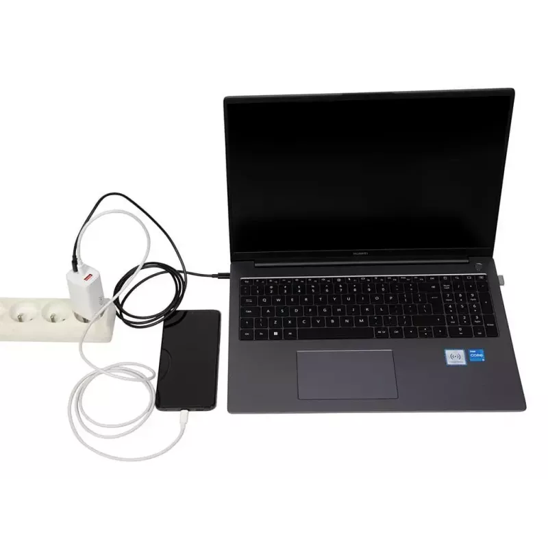 IBOX mobiilseadme laadija ILUC65W, 65W, 2× USB-C + 1× USB-A, valge, 1,5 m kaabel