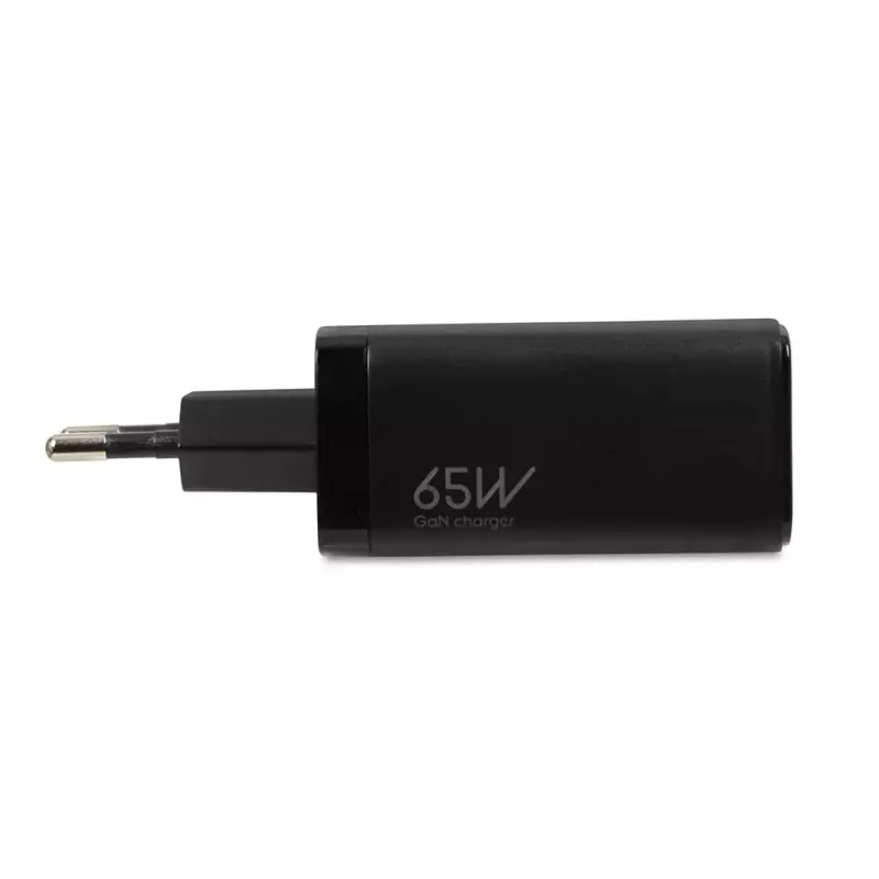 Vahelduvvoolu mobiilseadmete laadija IBOX ILUC65B — 65 W, 3x USB (2x USB‑A Gen1, 1x USB‑C), must, 100–240 V