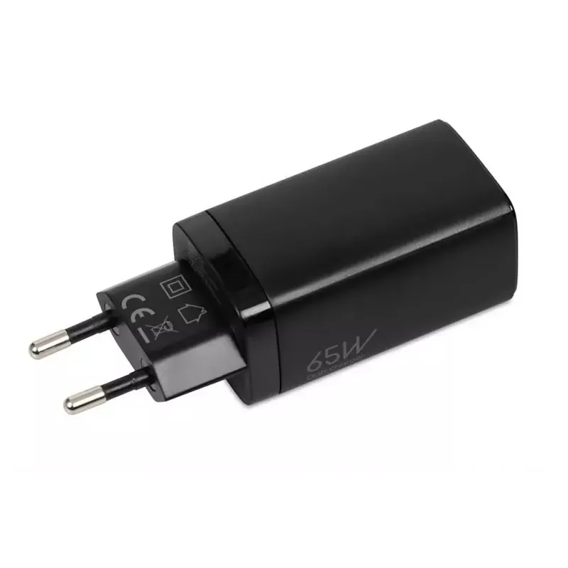 Vahelduvvoolu mobiilseadmete laadija IBOX ILUC65B — 65 W, 3x USB (2x USB‑A Gen1, 1x USB‑C), must, 100–240 V