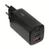 Vahelduvvoolu mobiilseadmete laadija IBOX ILUC65B — 65 W, 3x USB (2x USB‑A Gen1, 1x USB‑C), must, 100–240 V