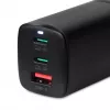 Vahelduvvoolu mobiilseadmete laadija IBOX ILUC65B — 65 W, 3x USB (2x USB‑A Gen1, 1x USB‑C), must, 100–240 V