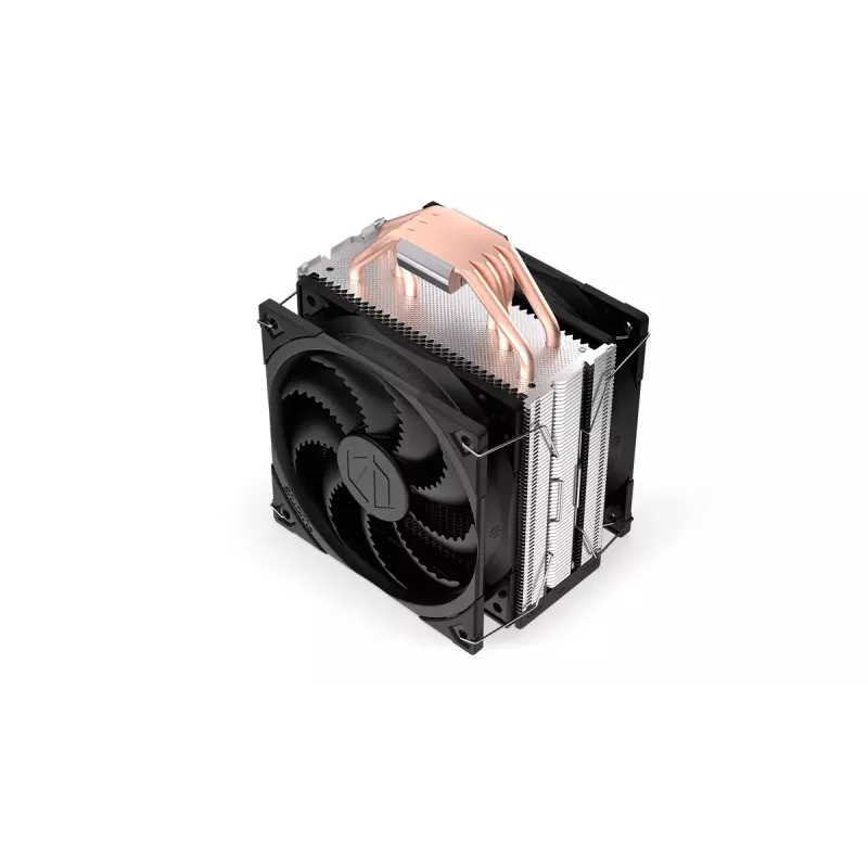 Õhkjahuti ENDORFY Fera 5 Dual Fan — 2x 120 mm PWM-ventilaatorit, 4 soojustoru, TDP 220 W, ühildub LGA 2011 ja mitme pesaga, must