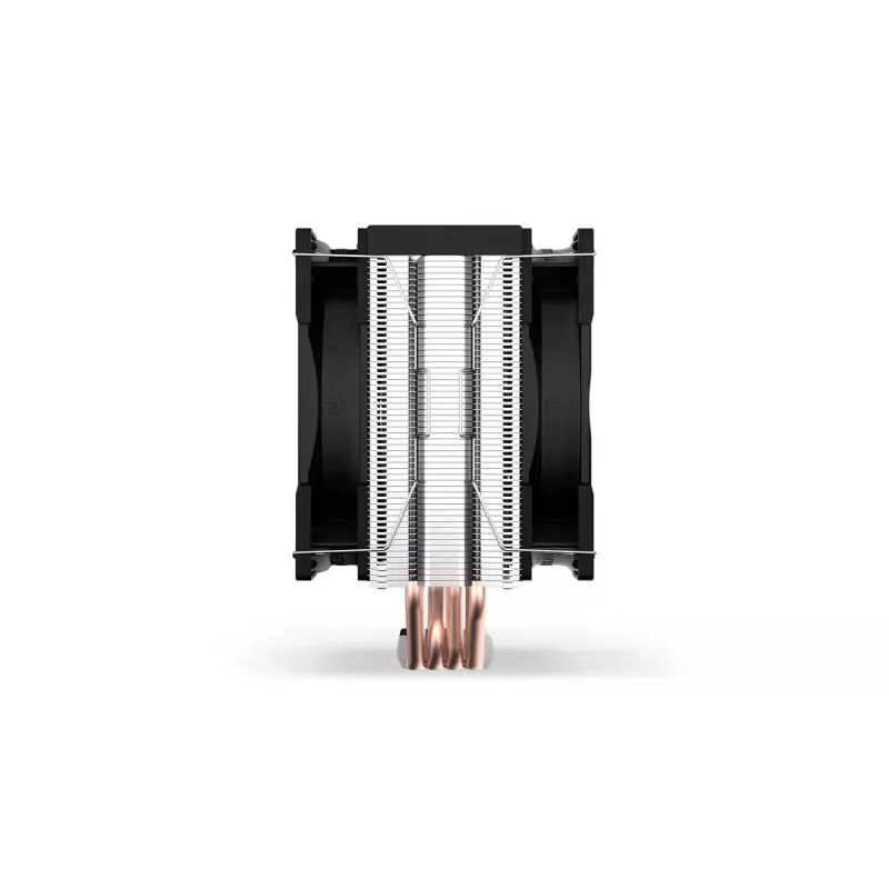 Õhkjahuti ENDORFY Fera 5 Dual Fan — 2x 120 mm PWM-ventilaatorit, 4 soojustoru, TDP 220 W, ühildub LGA 2011 ja mitme pesaga, must