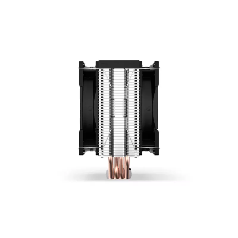Õhkjahuti ENDORFY Fera 5 Dual Fan — 2x 120 mm PWM-ventilaatorit, 4 soojustoru, TDP 220 W, ühildub LGA 2011 ja mitme pesaga, must