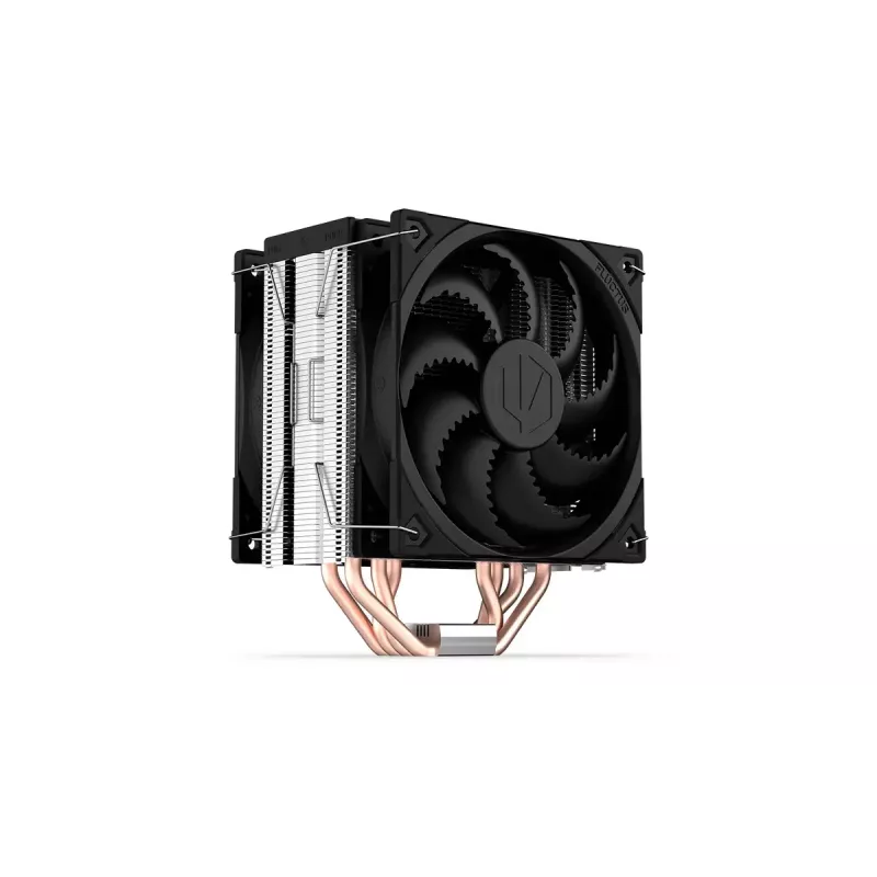 Õhkjahuti ENDORFY Fera 5 Dual Fan — 2x 120 mm PWM-ventilaatorit, 4 soojustoru, TDP 220 W, ühildub LGA 2011 ja mitme pesaga, must