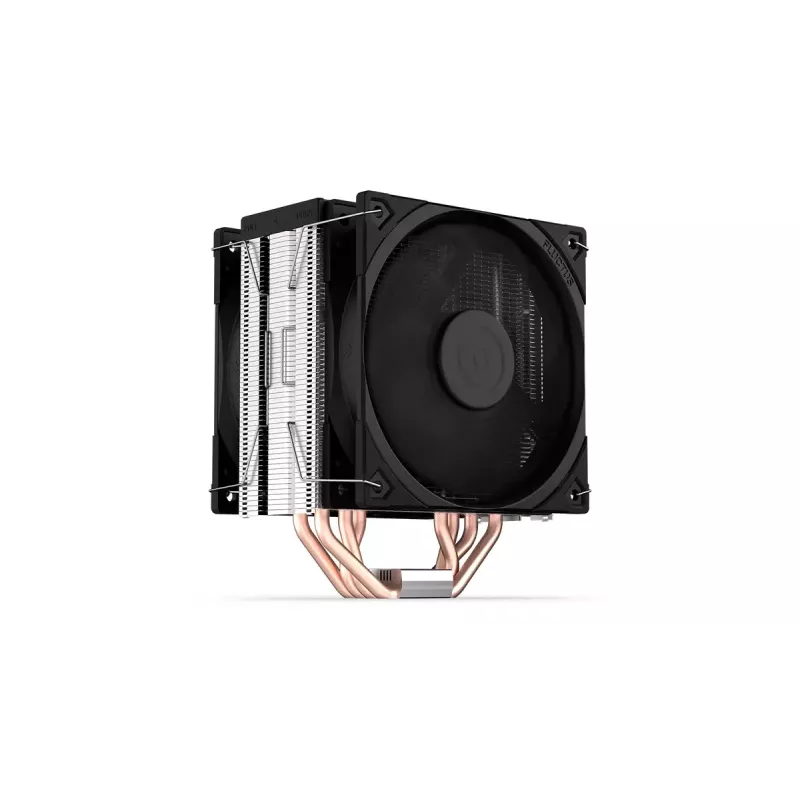 Õhkjahuti ENDORFY Fera 5 Dual Fan — 2x 120 mm PWM-ventilaatorit, 4 soojustoru, TDP 220 W, ühildub LGA 2011 ja mitme pesaga, must