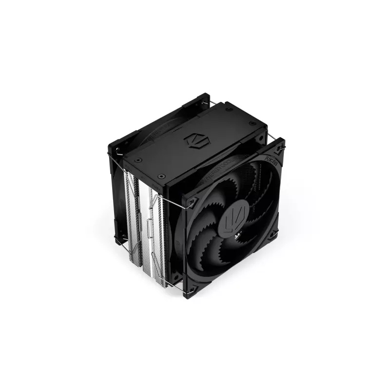 Õhkjahuti ENDORFY Fera 5 Dual Fan — 2x 120 mm PWM-ventilaatorit, 4 soojustoru, TDP 220 W, ühildub LGA 2011 ja mitme pesaga, must