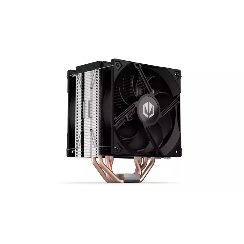 Õhkjahuti ENDORFY Fera 5 Dual Fan — 2x 120 mm PWM-ventilaatorit, 4 soojustoru, TDP 220 W, ühildub LGA 2011 ja mitme pesaga, must
