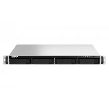 QNAP TS-464U-RP NAS Rack (1U) Intel® Celeron® N5095 8 GB DDR4 0 TB QNAP Turbo System Alumiinium, Must