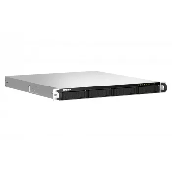 QNAP TS-464U-RP NAS Rack (1U) Intel® Celeron® N5095 8 GB DDR4 0 TB QNAP Turbo System Alumiinium, Must