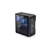 Arvuti korpus ENDORFY Regnum 400 ARGB Tower Must — ATX, karastatud klaas, ARGB, 3x120mm ees, 1x120mm taga, toetab GPU-d kuni 37 cm