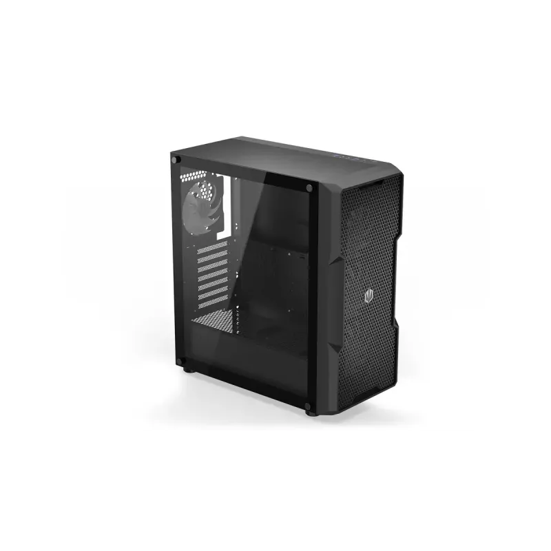 Arvuti korpus ENDORFY Regnum 400 ARGB Tower Must — ATX, karastatud klaas, ARGB, 3x120mm ees, 1x120mm taga, toetab GPU-d kuni 37 cm