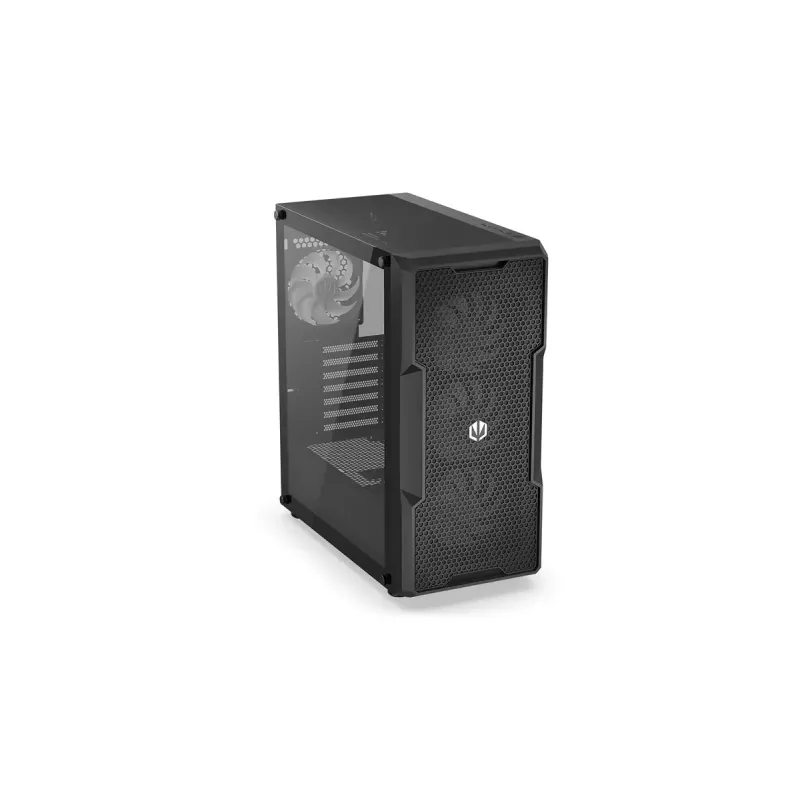Arvuti korpus ENDORFY Regnum 400 ARGB Tower Must — ATX, karastatud klaas, ARGB, 3x120mm ees, 1x120mm taga, toetab GPU-d kuni 37 cm