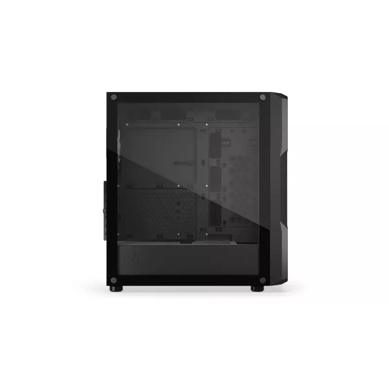 Arvuti korpus ENDORFY Regnum 400 ARGB Tower Must — ATX, karastatud klaas, ARGB, 3x120mm ees, 1x120mm taga, toetab GPU-d kuni 37 cm