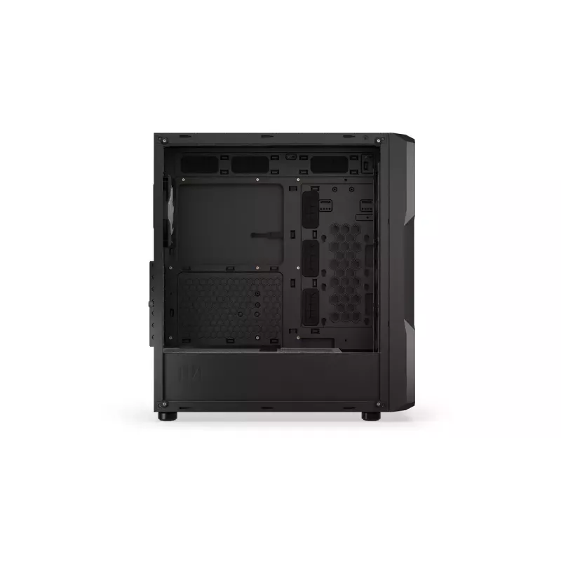 Arvuti korpus ENDORFY Regnum 400 ARGB Tower Must — ATX, karastatud klaas, ARGB, 3x120mm ees, 1x120mm taga, toetab GPU-d kuni 37 cm