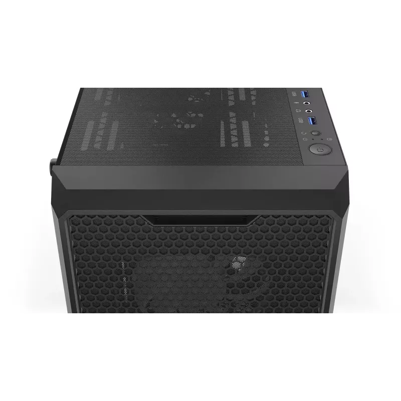 Arvuti korpus ENDORFY Regnum 400 ARGB Tower Must — ATX, karastatud klaas, ARGB, 3x120mm ees, 1x120mm taga, toetab GPU-d kuni 37 cm