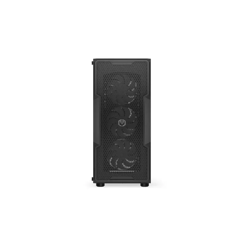 Arvuti korpus ENDORFY Regnum 400 ARGB Tower Must — ATX, karastatud klaas, ARGB, 3x120mm ees, 1x120mm taga, toetab GPU-d kuni 37 cm
