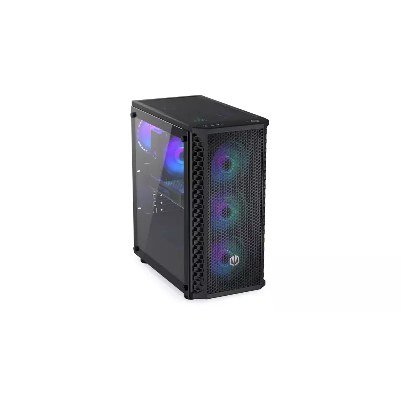 PC korpus ENDORFY Signum 300 ARGB Tower Must — ATX, karastatud klaas, ARGB valgustus, toetab GPU 350 mm, protsessori jahuti kõrgus 161 mm