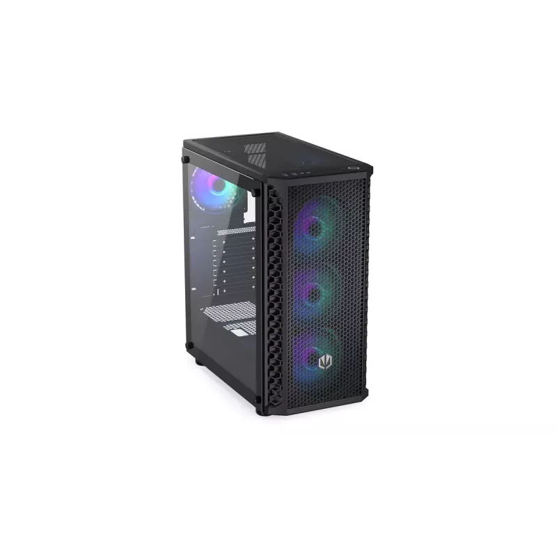 PC korpus ENDORFY Signum 300 ARGB Tower Must — ATX, karastatud klaas, ARGB valgustus, toetab GPU 350 mm, protsessori jahuti kõrgus 161 mm