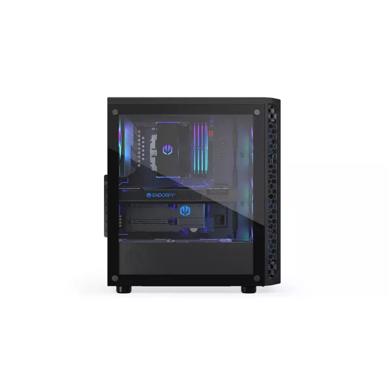PC korpus ENDORFY Signum 300 ARGB Tower Must — ATX, karastatud klaas, ARGB valgustus, toetab GPU 350 mm, protsessori jahuti kõrgus 161 mm
