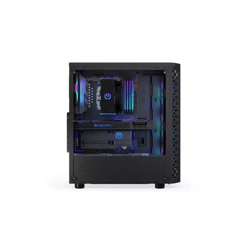 PC korpus ENDORFY Signum 300 ARGB Tower Must — ATX, karastatud klaas, ARGB valgustus, toetab GPU 350 mm, protsessori jahuti kõrgus 161 mm
