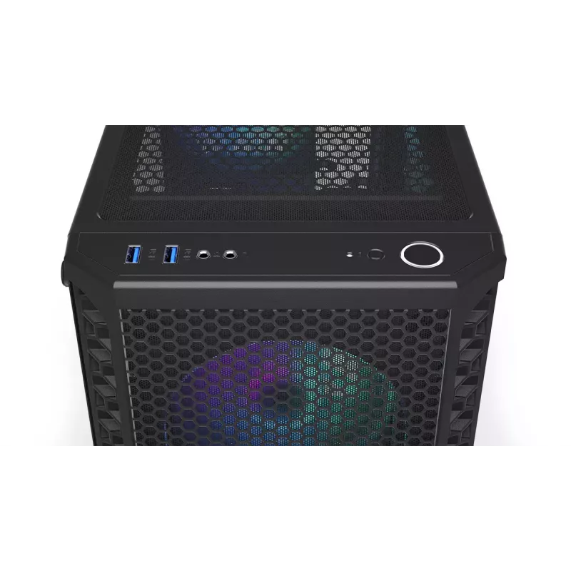 PC korpus ENDORFY Signum 300 ARGB Tower Must — ATX, karastatud klaas, ARGB valgustus, toetab GPU 350 mm, protsessori jahuti kõrgus 161 mm