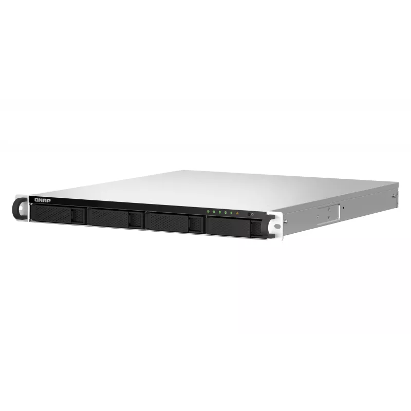 QNAP TS-464U NAS Rack (1U) Intel® Celeron® N5095 8 GB DDR4 0 TB QNAP Turbo System Alumiinium, must