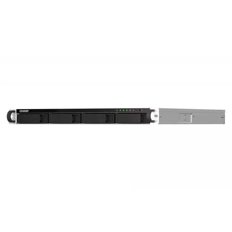 QNAP TS-464U NAS Rack (1U) Intel® Celeron® N5095 8 GB DDR4 0 TB QNAP Turbo System Alumiinium, must