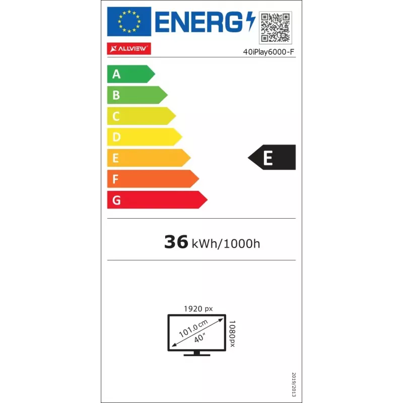 LED-televiisor Allview 40iPlay6000-F/1 40 tolli (101 cm) FHD, VIDAA, Wi‑Fi, HDMI, USB, must