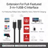 USB-C–USB-C kaabel Unitek C14086BK-1.5M — USB 3.2 Gen 2, 10 Gbit/s, 5 m, must