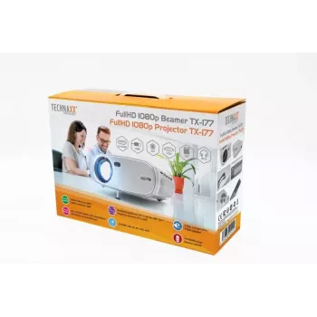Projektor Technaxx TX-177 15000 ANSI luumenit LCD 1080p Valge