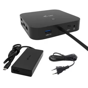 i-tec USB-C HDMI Dual DP dokkimisjaam koos Power Delivery 100 W ja universaalse laadijaga 100 W