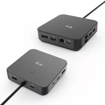 i-tec USB-C HDMI Dual DP dokkimisjaam koos Power Delivery 100 W ja universaalse laadijaga 100 W