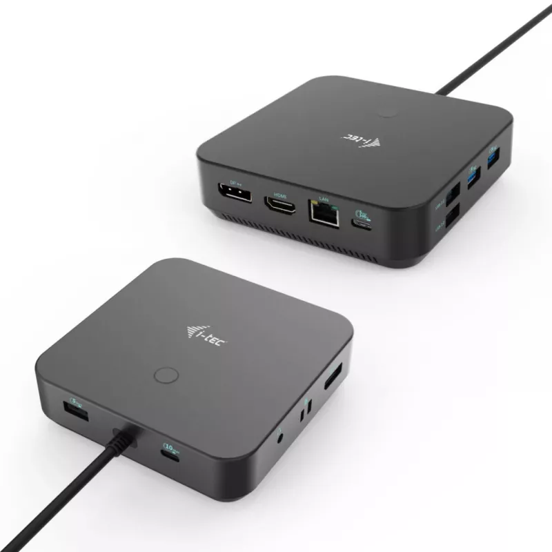 i-tec USB-C HDMI Dual DP dokkimisjaam koos Power Delivery 100 W ja universaalse laadijaga 100 W