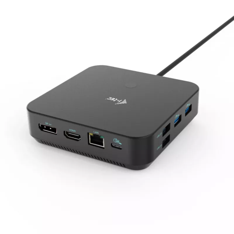 i-tec USB-C HDMI Dual DP dokkimisjaam koos Power Delivery 100 W ja universaalse laadijaga 100 W