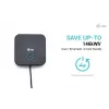 i-tec USB-C HDMI Dual DP dokkimisjaam koos Power Delivery 100 W ja universaalse laadijaga 100 W