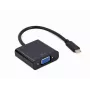 GEMBIRD USB USB-C to VGA Display Adapter, 15cm, Must