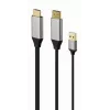 GEMBIRD aktiivne 4K HDMI isane – DisplayPort isane adapterkaabel, 2 m – must