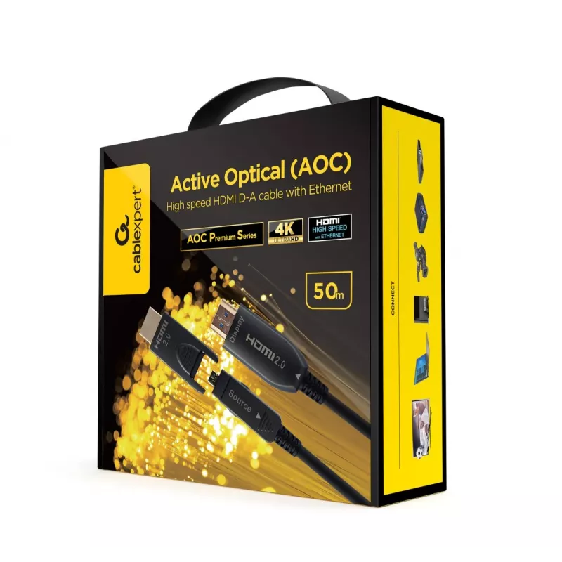 GEMBIRD AOC High speed HDMI D-A kaabel with Ethernet “AOC Premium Series”, 50m