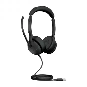 Jabra Evolve2 50 - USB-A MS Stereo, juhtmega, kontor/kõnekeskus, 20 - 20000 Hz, 127 g, peakomplekt, must